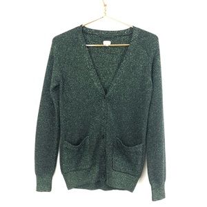 Wilfred Silk Cashmere Blend Metallic Cardigan